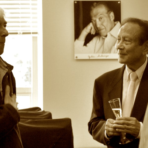 Dr. Bhaumik at the opening of the Institute lounge